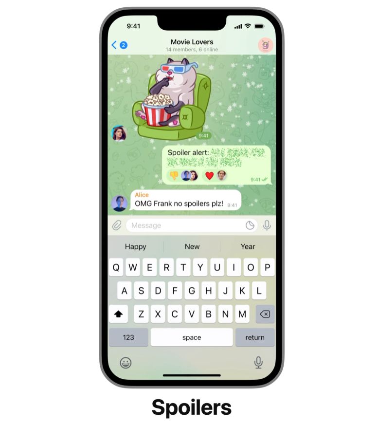 Spoilery w Telegramie