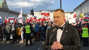 Nawrocki zareagował na manifestację przed Pałacem. Krótki wpis
