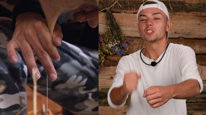 "Farma": Uczestnicy mierzą się z dojeniem krowy. "Najważniejsze jest to żebyś sobie zmoczył"