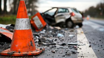 Swarzew: Fatalne zderzenie w drodze nad morze. Samochód wypadł z drogi. Winny Ślązak, który był zbyt zmęczony, by jechać dalej