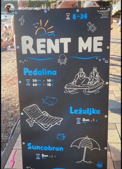 Tyle kosztuje wynajęcie leżaka i parasola w chorwackiej miejscowości 