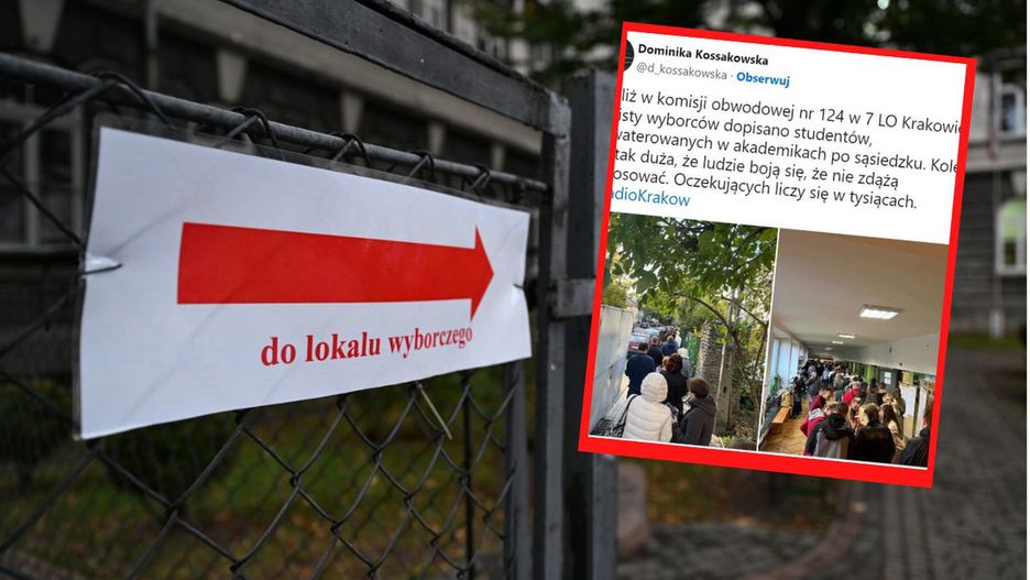 W Krakowie widać tłumy przed lokalami wyborczymi