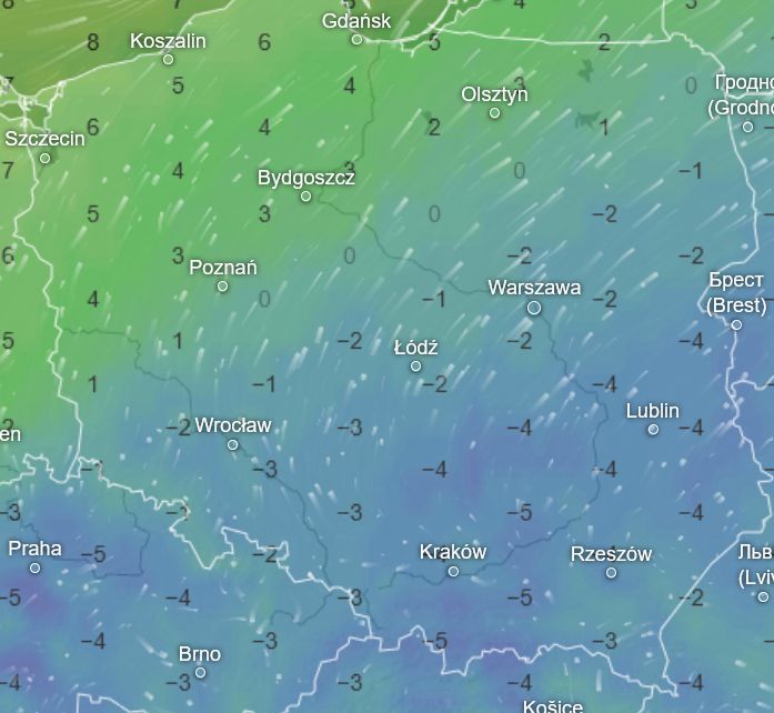 Pogoda w czwartek rano