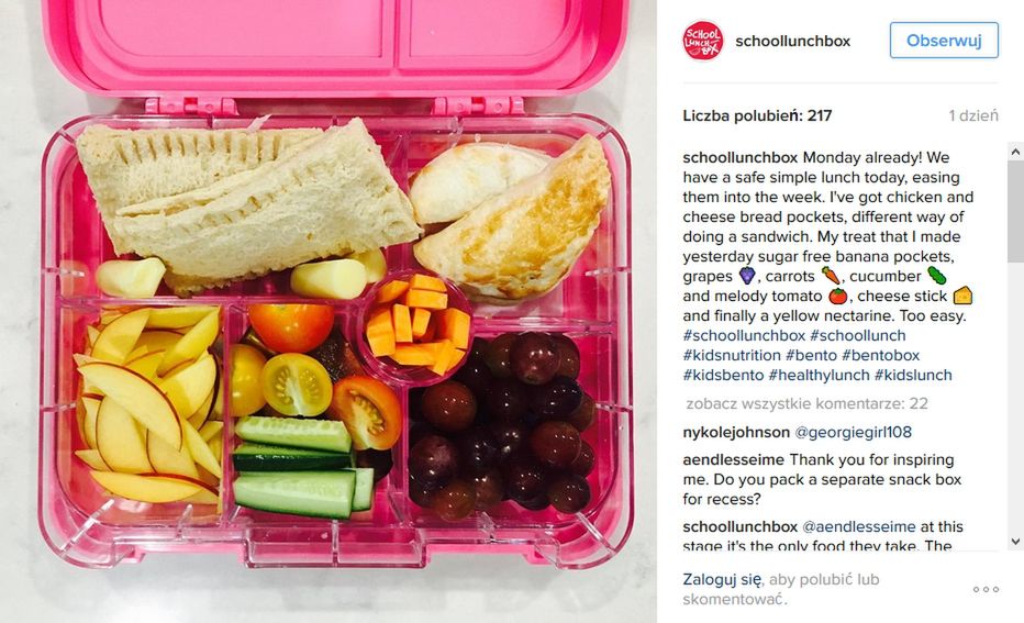 George stara się, by pudełka były pełne zdrowych produktów