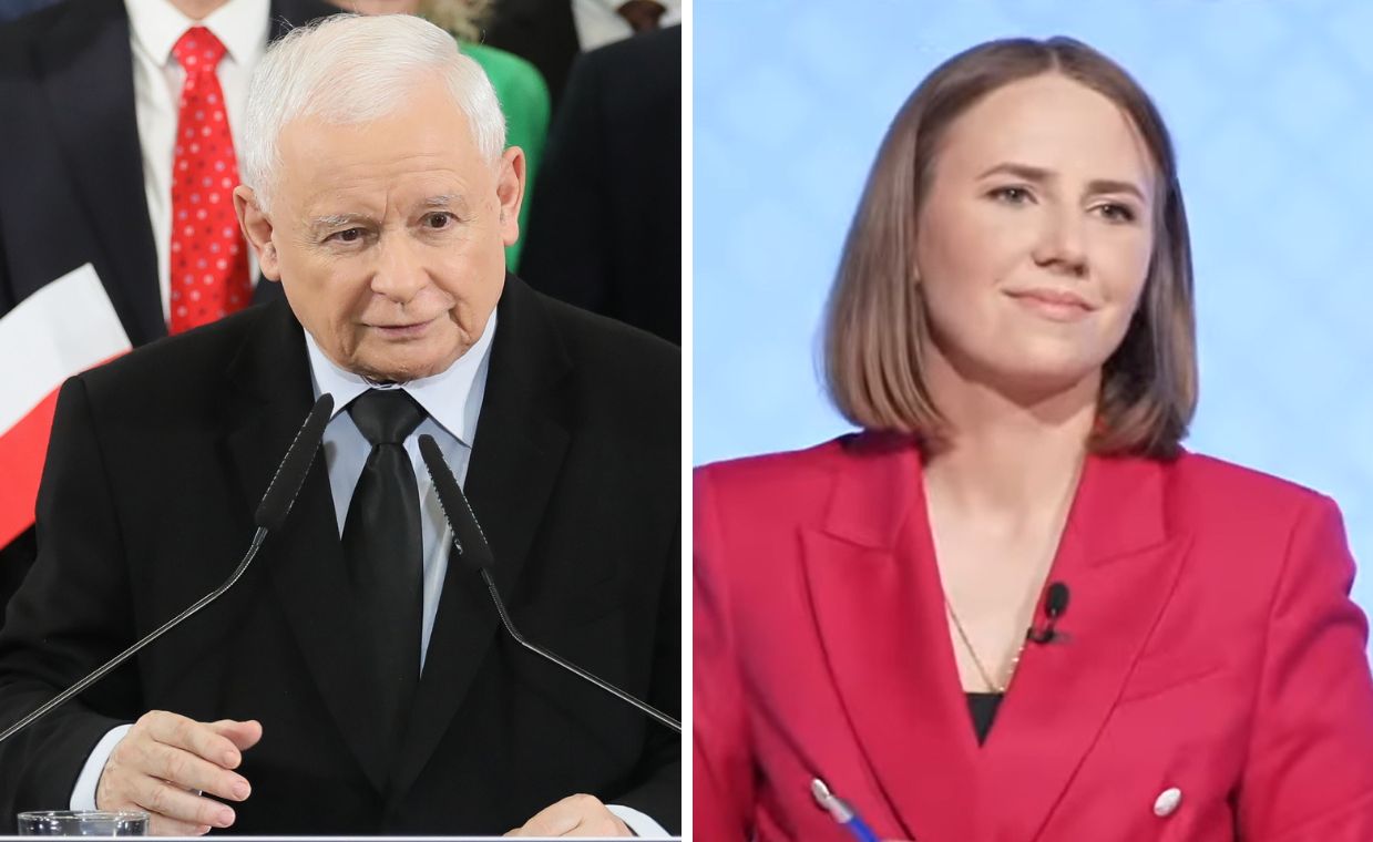 Jarosław Kaczyński i Anna Bryłka z Konfederacji