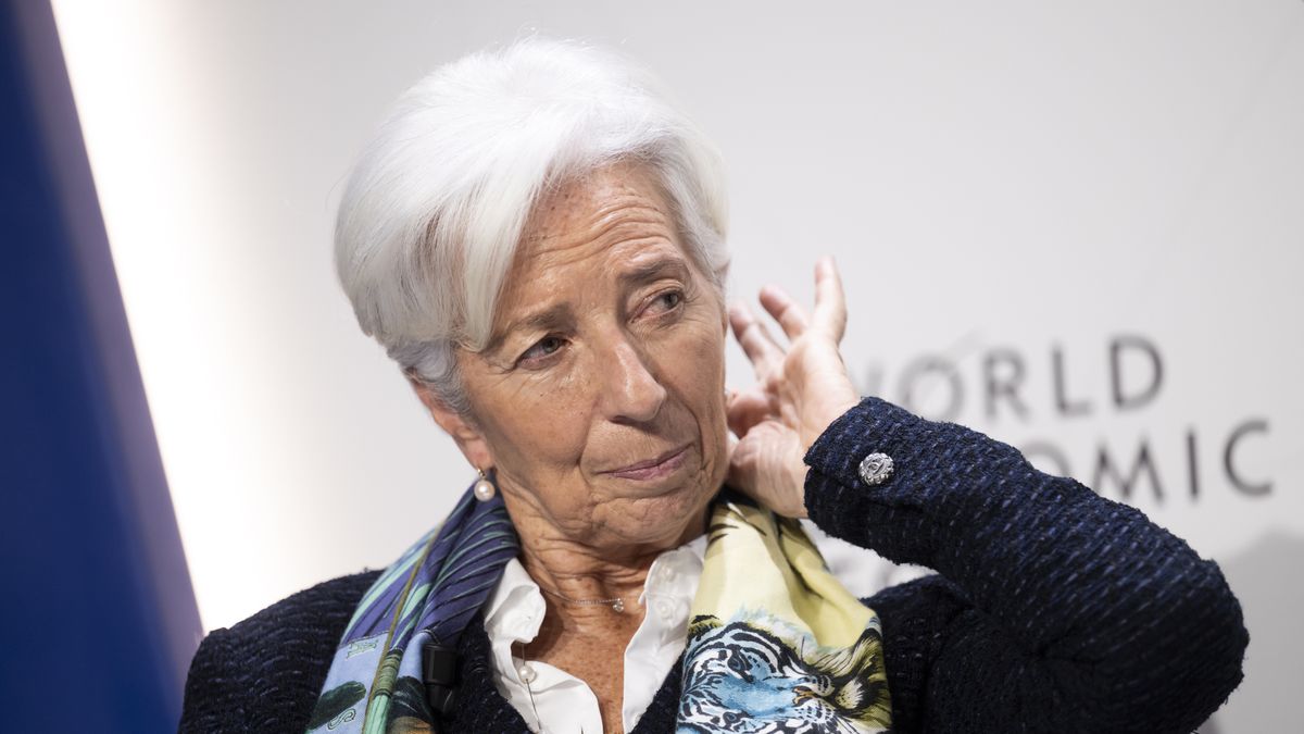 Christine Lagarde, President, European Central Bank, reacts during the 53rd annual meeting of the World Economic Forum, WEF, in Davos, Switzerland, 19 January 2023. The meeting brings together entrepreneurs, scientists, corporate and political leaders in Davos under the topic 'Cooperation in a Fragmented World' from 16 to 20 January. EPA/LAURENT GILLIERON Dostawca: PAP/EPA.