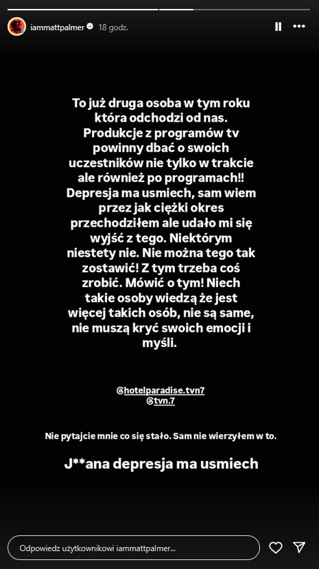 Matt Palmer o Sonii Szklanowskiej