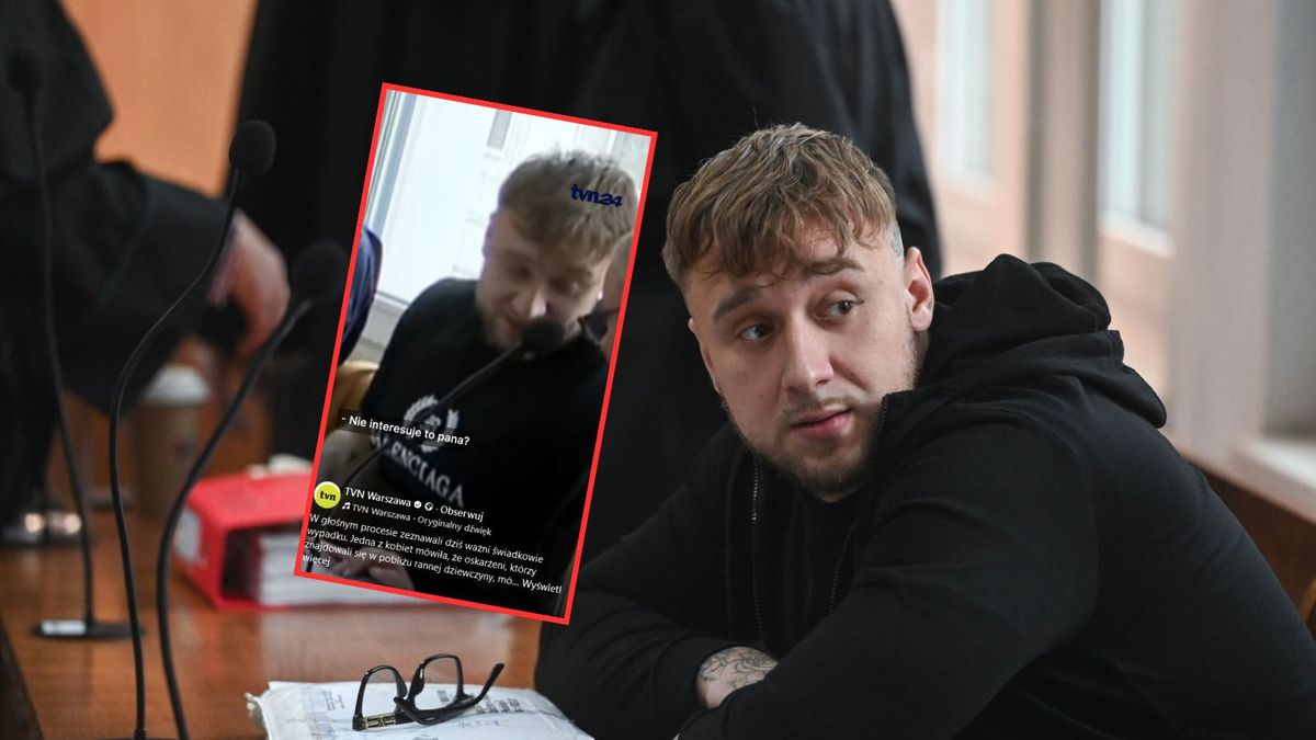 Łukasz Żak podczas procesu