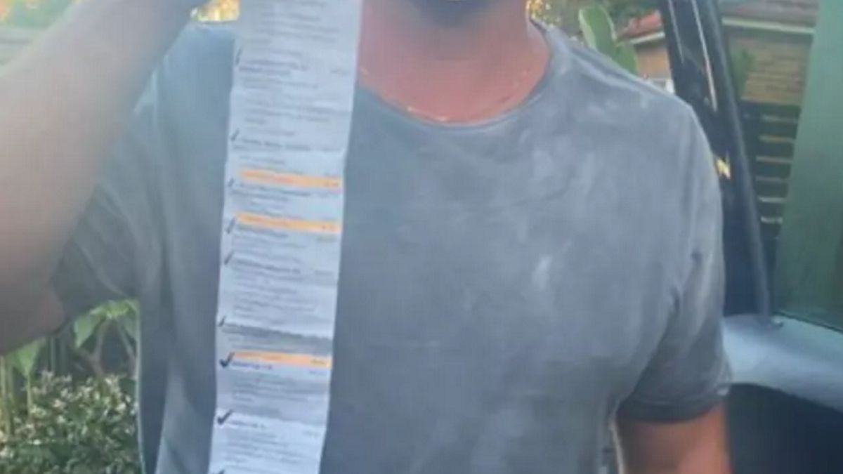 Australijczyk pokazał paragon za zamówienie dziecka