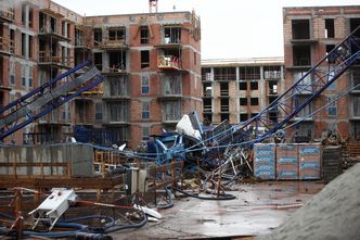 Murapol odpowiada ws. wypadku żurawia na budowie w Krakowie