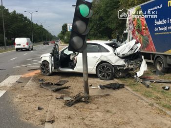 Warszawa: Wypadek w Wawrze. Duże utrudnienia w kierunku centrum