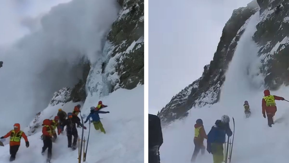 Moment zejścia lawiny pyłowej