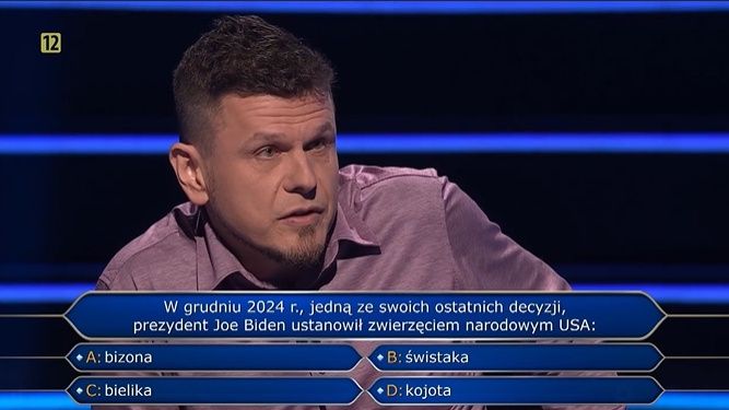 Aleksander Oziewicz w "Milionerach"