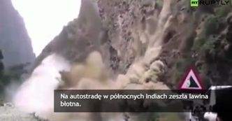 Lawina błotna zeszła na autostradę