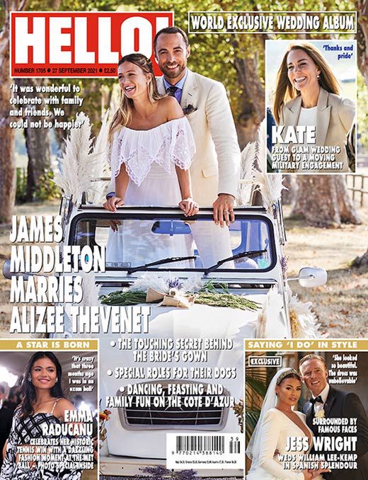 James Middleton z żoną na okładce Hello