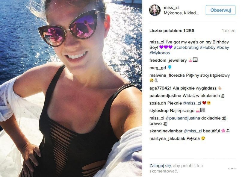 Zosia Ślotała w kostiumie kąpielowym Dakotta marki Agent Provocateur