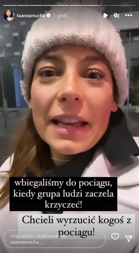 Anna Mucha najadła się strachu w pociągu