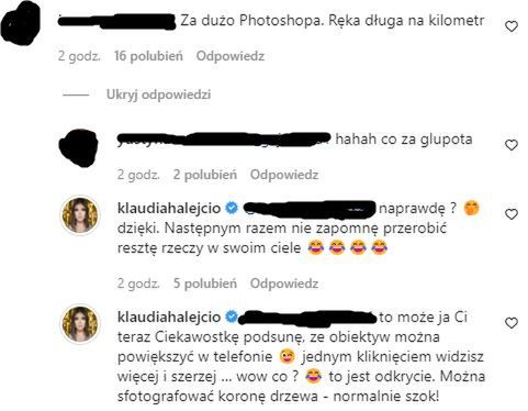 Klaudia Halejcio zareagowała na oskarżenia