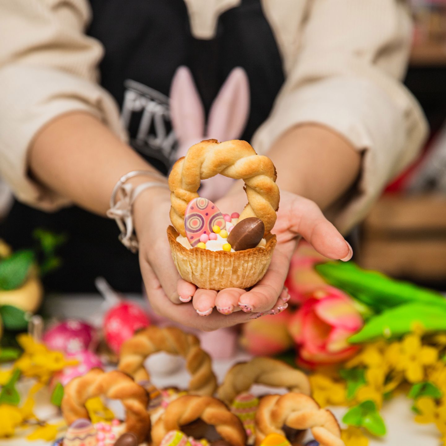 Słodkie koszyczki wielkanocne- Pyszności