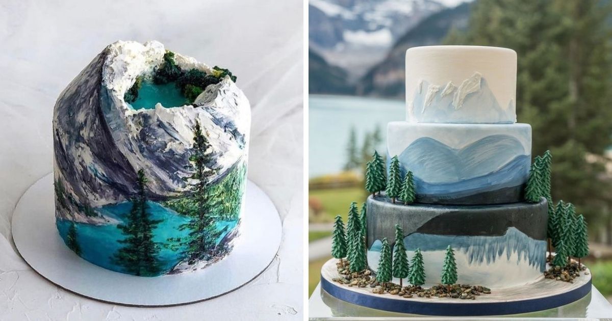 Najpiękniejsze torty z motywem gór. Inspiracje na dekoracje tortów