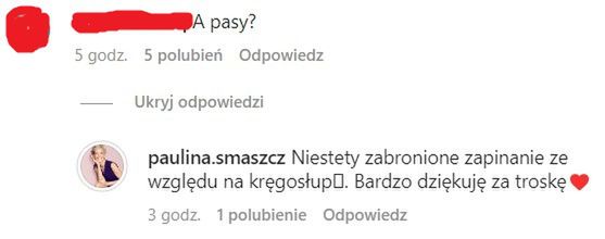Paulina Smaszcz reaguje na uwagi internautów