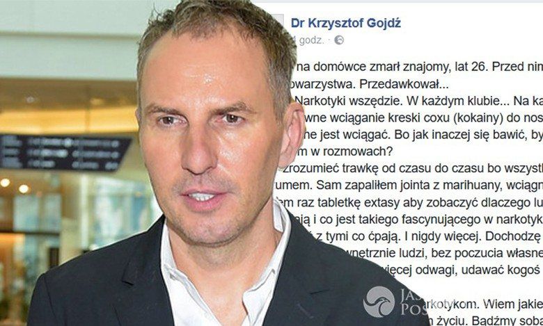 Krzysztof Gojdź o narkotykach