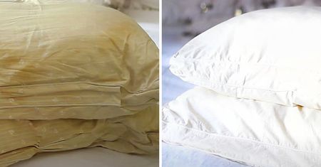 Domowymi sposobami usuniesz uporczywe plamy potu z poduszki. Potrzebne produkty masz w kuchni!