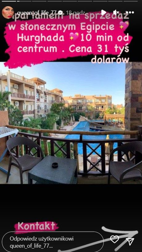 Dagmara Kaźmierska wystawiła ogłoszenie o sprzedaży apartamentu