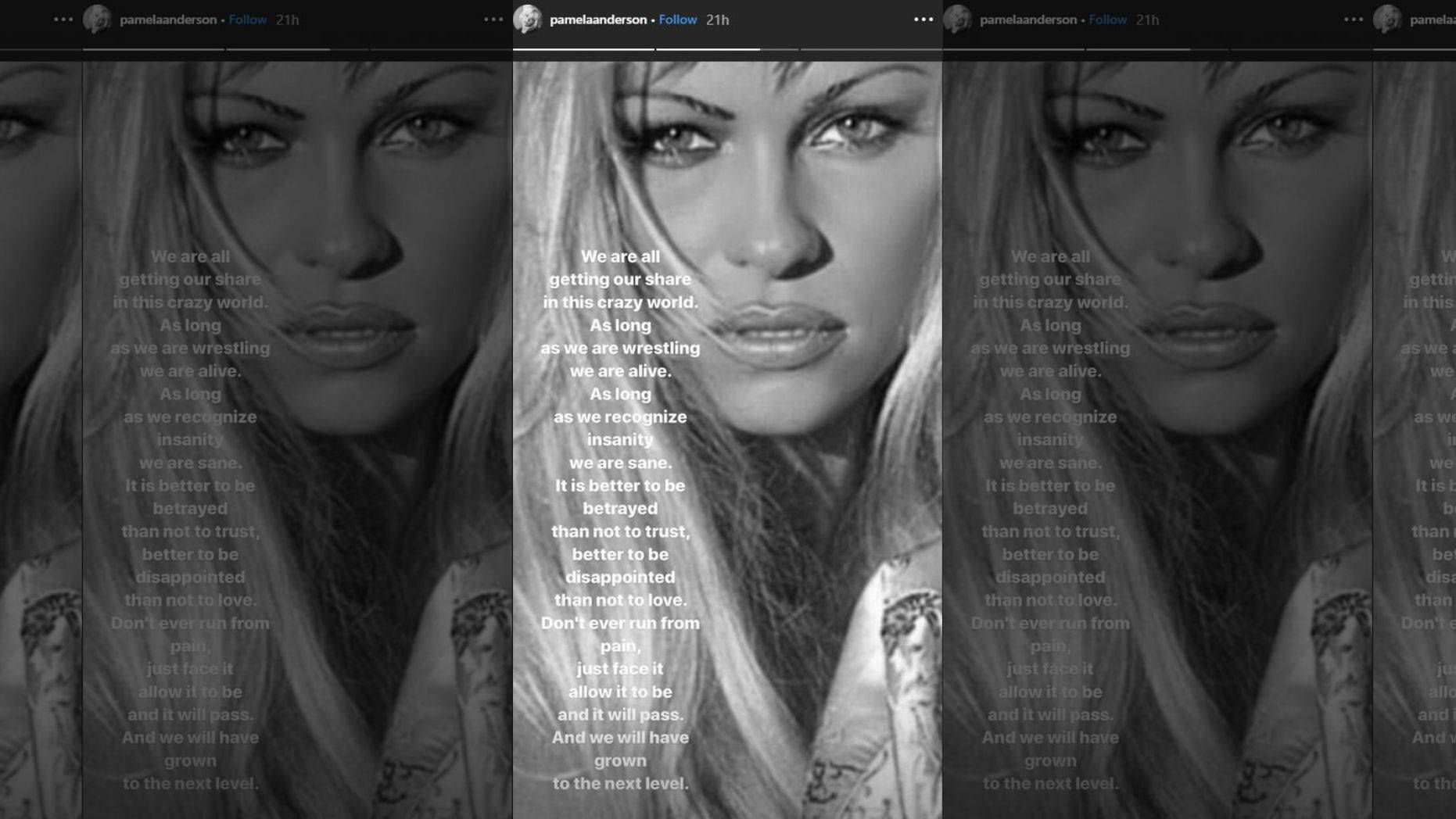 Pamela Anderson o rozstaniu na swoim instagramowym story