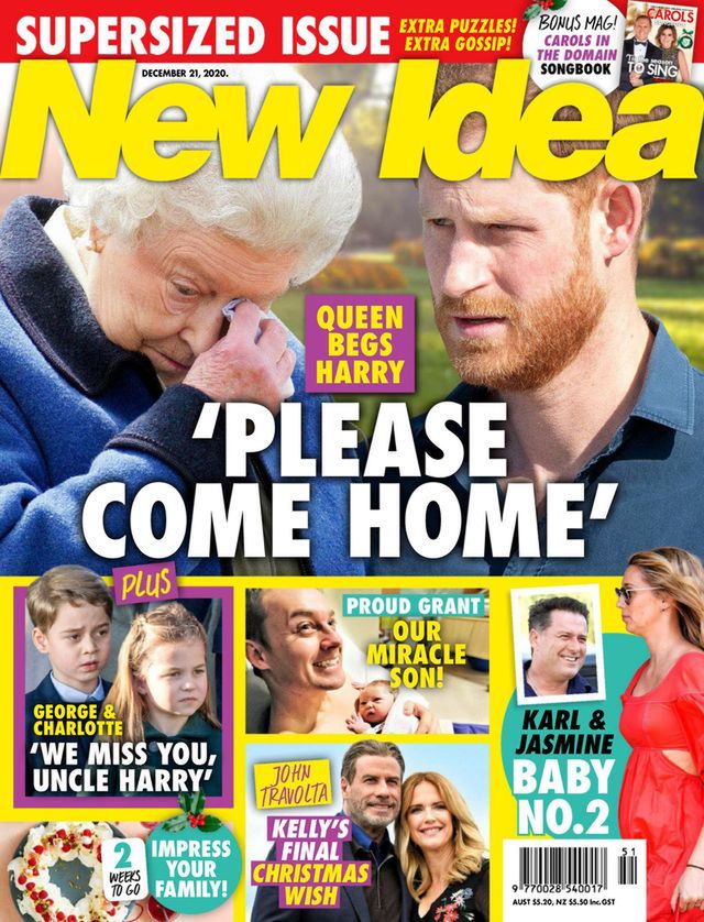 Królowa Elżbieta II, książę Harry, New Idea