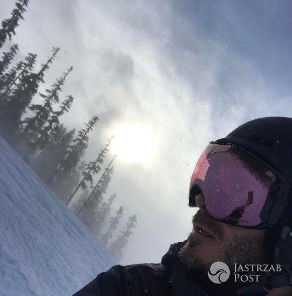 David Beckham na nartach