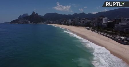 Plaże w Rio de Janeiro zamknięte. Władze chcą ograniczyć rozprzestrzenianie się koronawirusa.