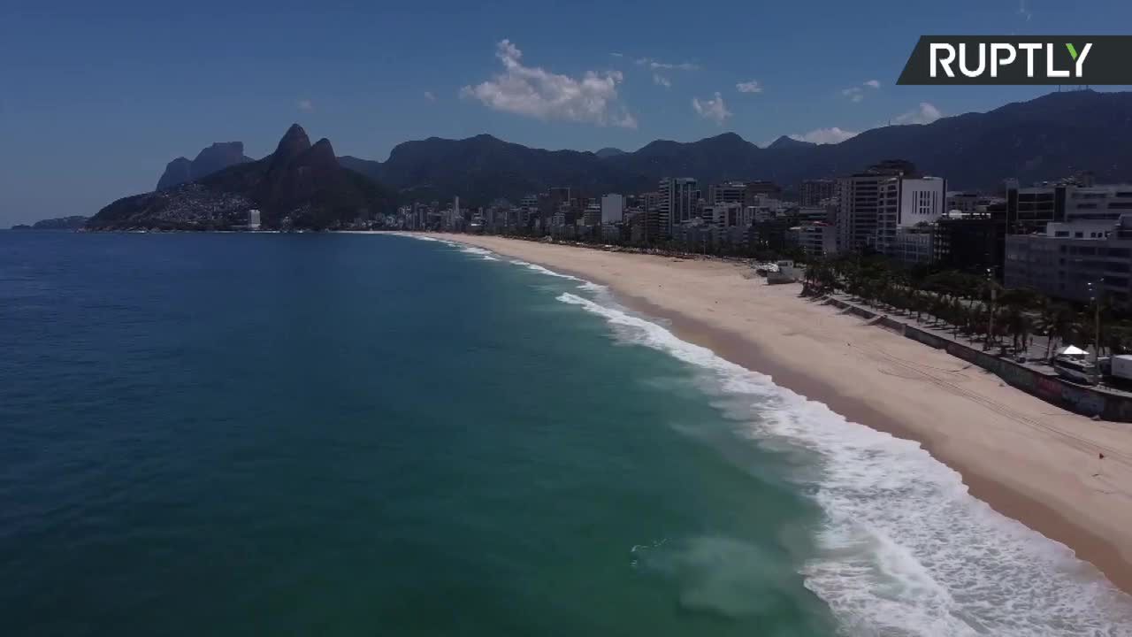 Plaże w Rio de Janeiro zamknięte. Władze chcą ograniczyć rozprzestrzenianie się koronawirusa.