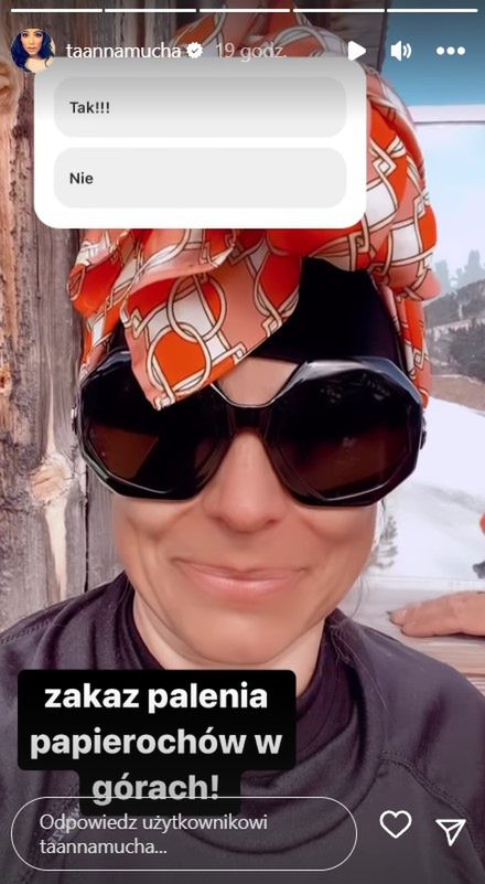 Anna Mucha chce zakazać palenia papierosów