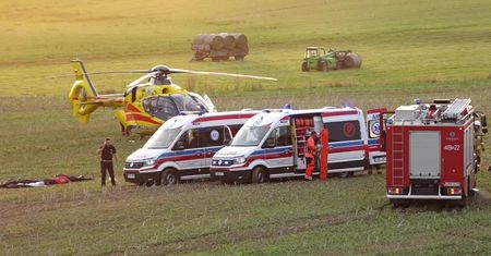 Wypadek paralotni w Sumowie: dwie osoby ranne