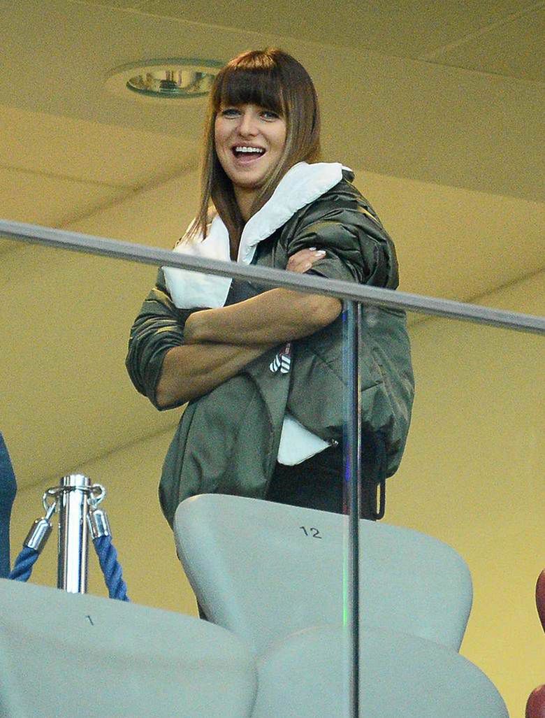 Anna Lewandowska na meczu Polska-Macedonia Północna