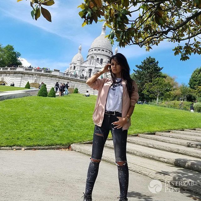Natalia Siwiec na meczu Polska-Niemcy