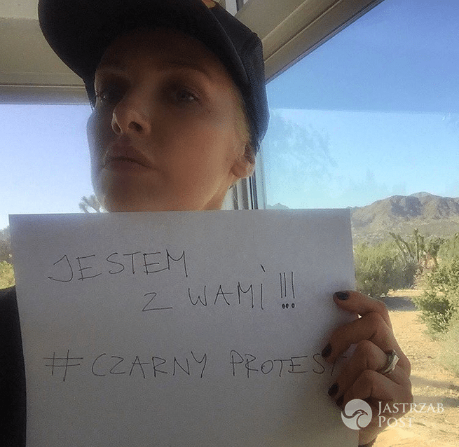 Magda Mielcarz wspiera Czarny Protest 2016