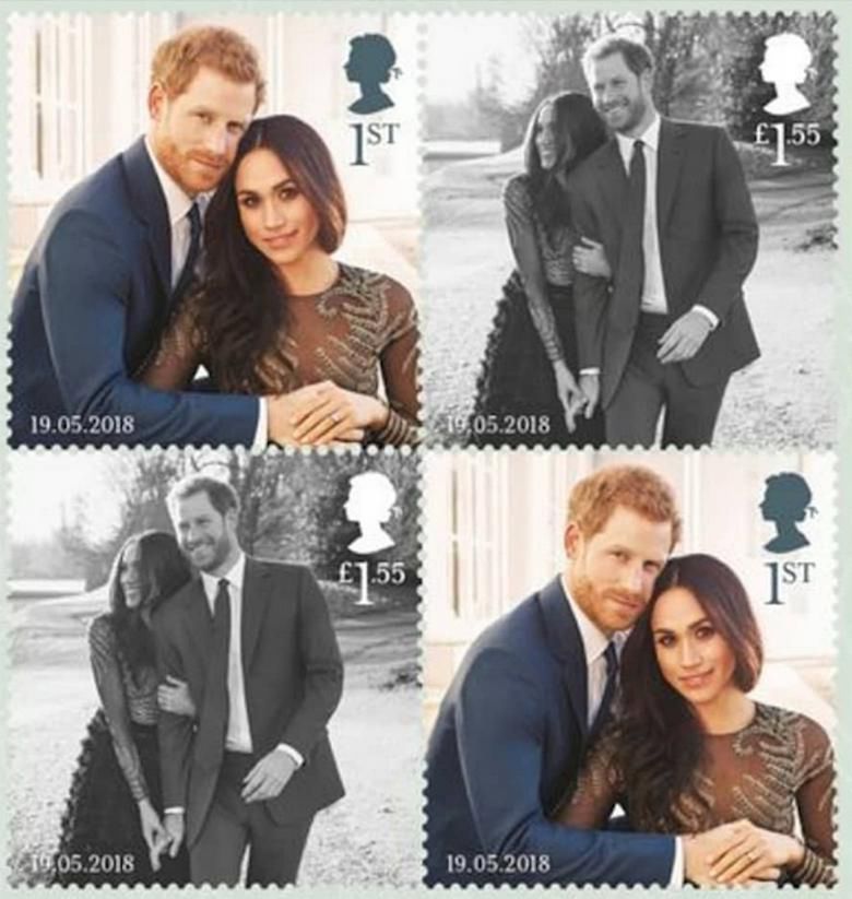 Ślubne znaczki z księciem Harrym i Meghan Markle
