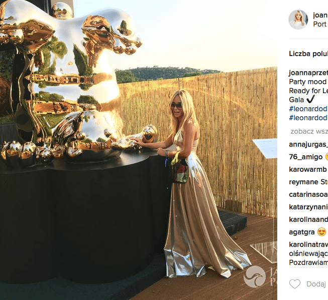 Joanna Przetakiewicz na charytatywnej aukcji Leonardo DiCaprio