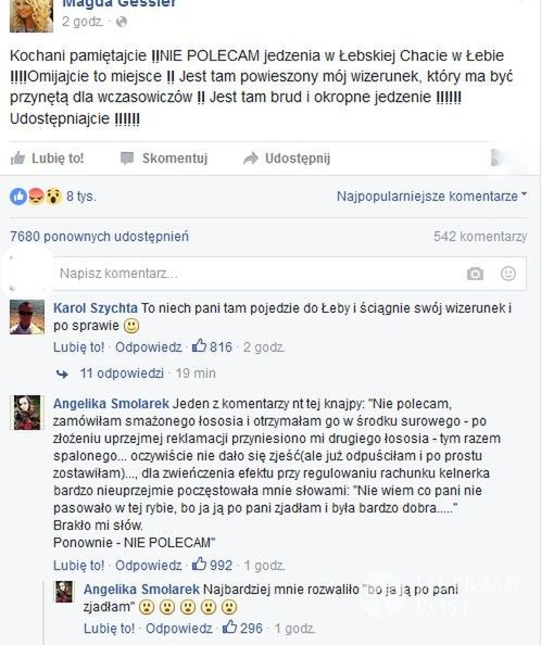 Magda Gessler o restuaracji "Łebska Chata"