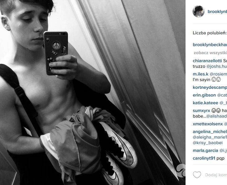 Brooklyn pokazał półnagie zdjęcie na Instagramie
