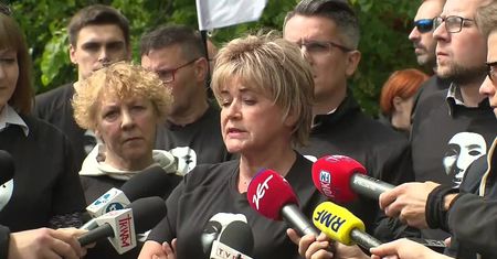 Miasteczko protestacyjne przed ministerstwem sprawiedliwości