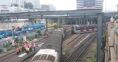 Pociąg wykoleił się w Hongkongu. 8 osób zostało rannych