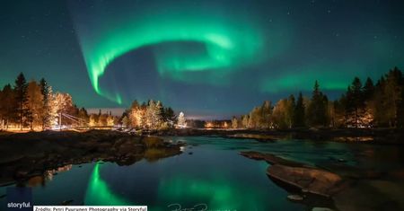 Widowiskowa zorza polarna nad Finlandią