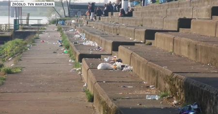 Nadwiślańskie bulwary zasypane śmieciami i butelkami. Uboczny skutek zgody na picie alkoholu