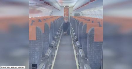 Trzeba znaleźć plusy w każdej sytuacji. Pasażer cieszy się z całego samolotu dla siebie
