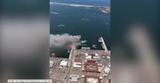 Pożar okrętu w bazie amerykańskiej marynarki wojennej w San Diego. 18 marynarzy rannych