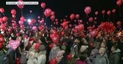 Balony w kształcie serc poleciały do nieba. Podziękowanie i wsparcie dla twórcy WOŚP