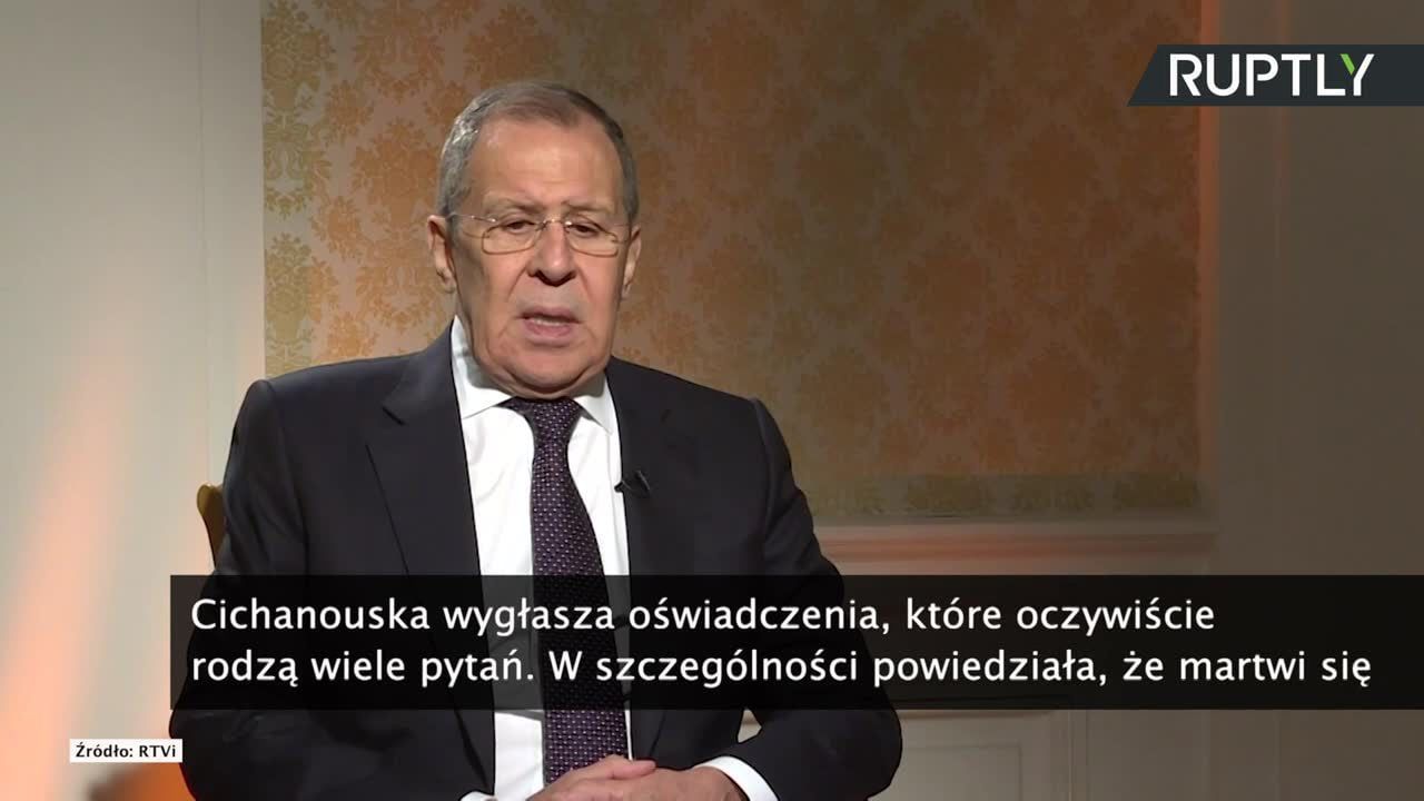 S. Ławrow: To, że S. Cichanouska nie mówi własnym głosem, jest dla mnie oczywiste